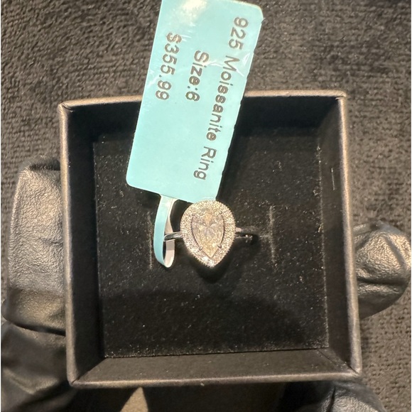 SOLD!! BRAND NEW Size 6 925 sterling silver Moissanite diamond ring. GRA RATED - Picture 3 of 11